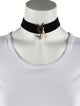 Saint Laurent Velvet Logo Choker Necklace