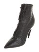 Saint Laurent Embossed Leather Lace-Up Boots