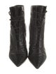 Saint Laurent Embossed Leather Lace-Up Boots