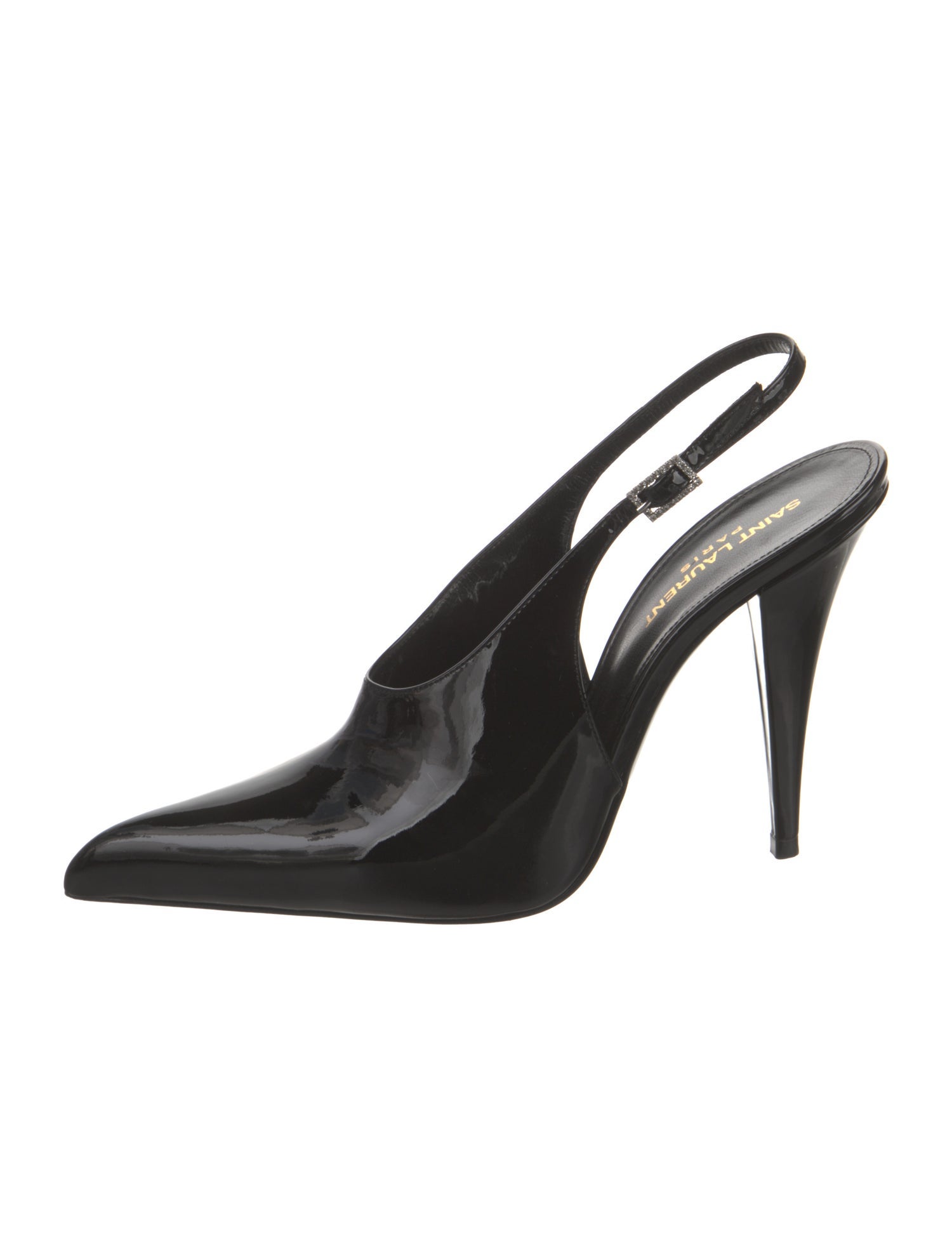 Saint Laurent Patent Leather Slingback Pumps
