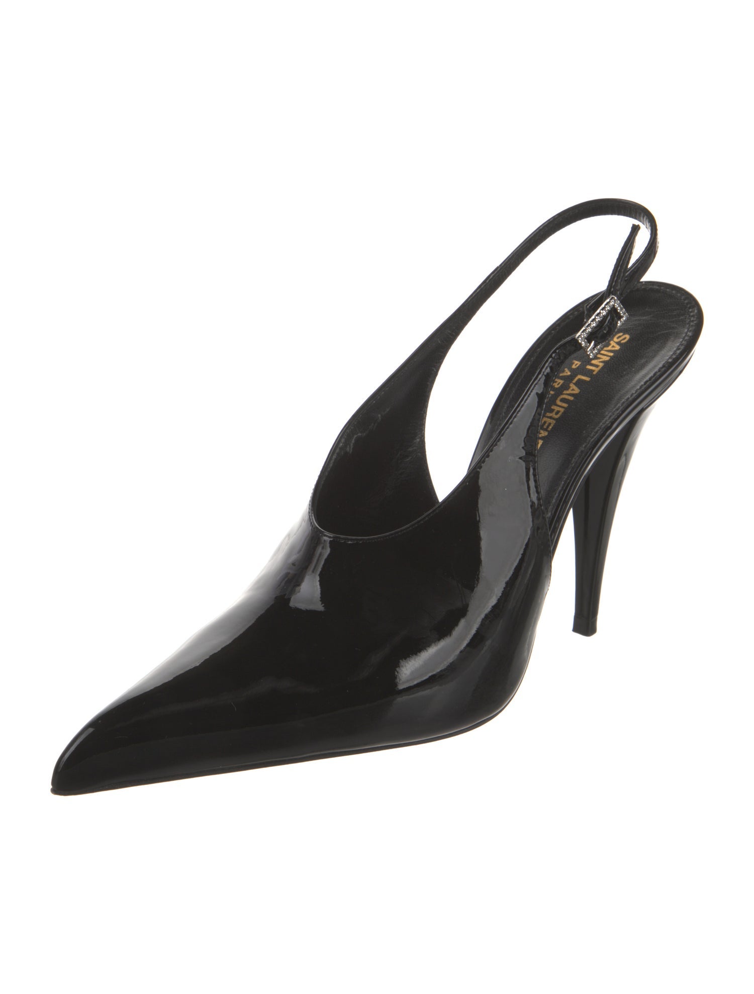 Saint Laurent Patent Leather Slingback Pumps