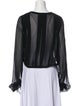 Saint Laurent Silk V-Neck Blouse