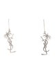 Saint Laurent Monogram Palm Drop Earrings