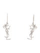 Saint Laurent Monogram Palm Drop Earrings