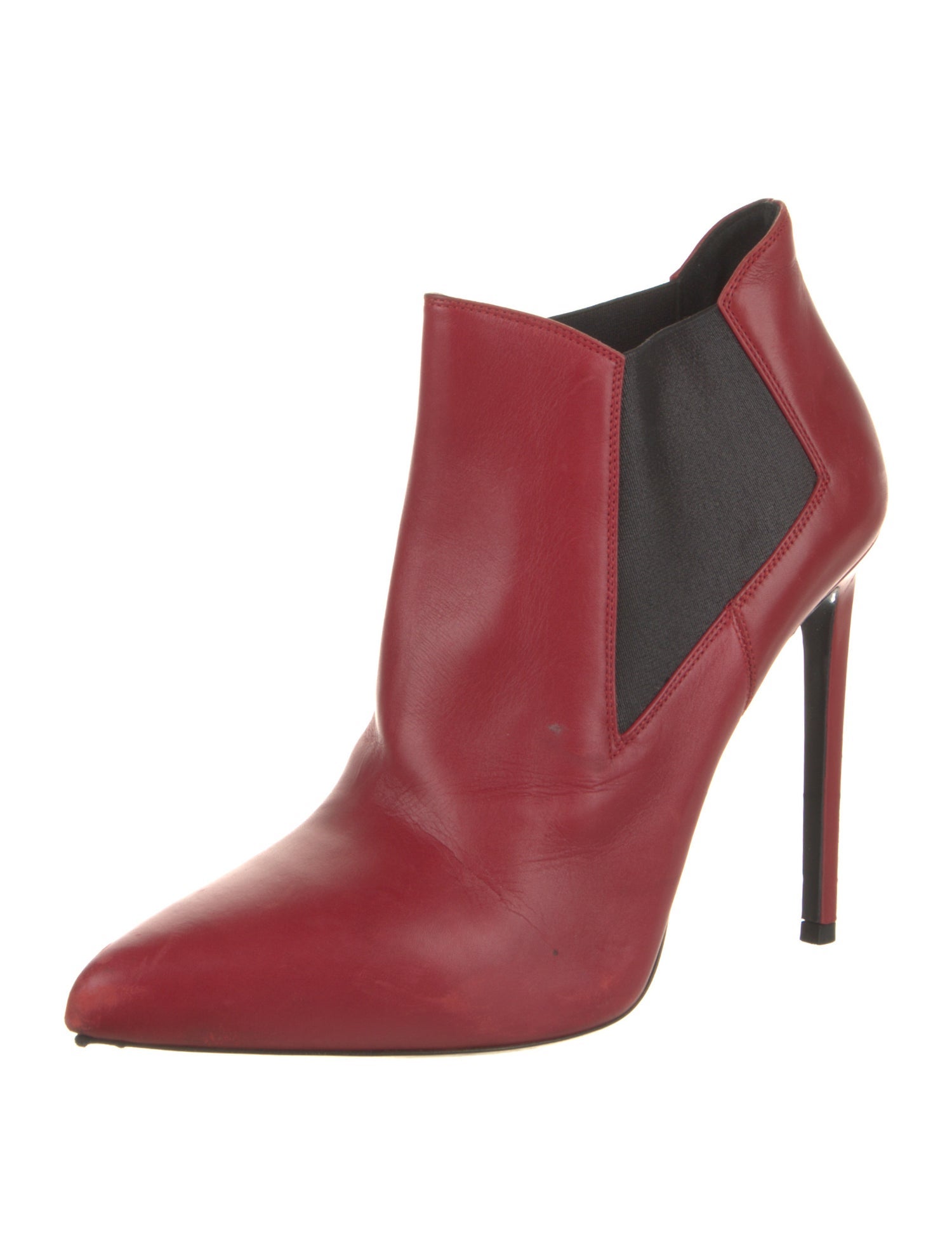 Saint Laurent Leather Colorblock Pattern Chelsea Boots