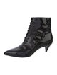 Saint Laurent Patent Leather Lace-Up Boots