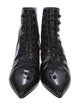 Saint Laurent Patent Leather Lace-Up Boots