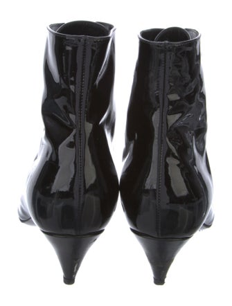 Saint Laurent Patent Leather Lace-Up Boots