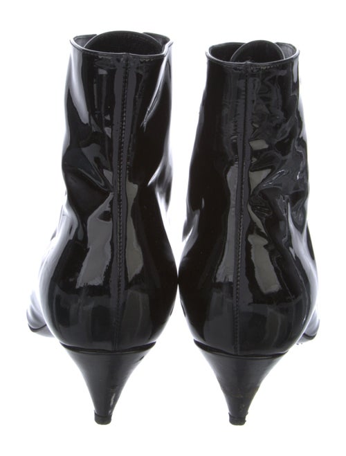 Saint Laurent Patent Leather Lace-Up Boots
