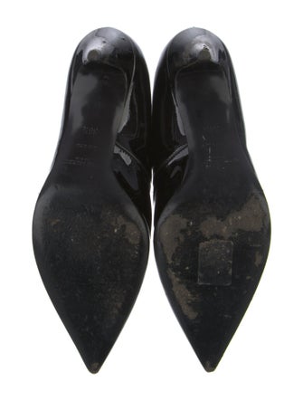 Saint Laurent Patent Leather Lace-Up Boots