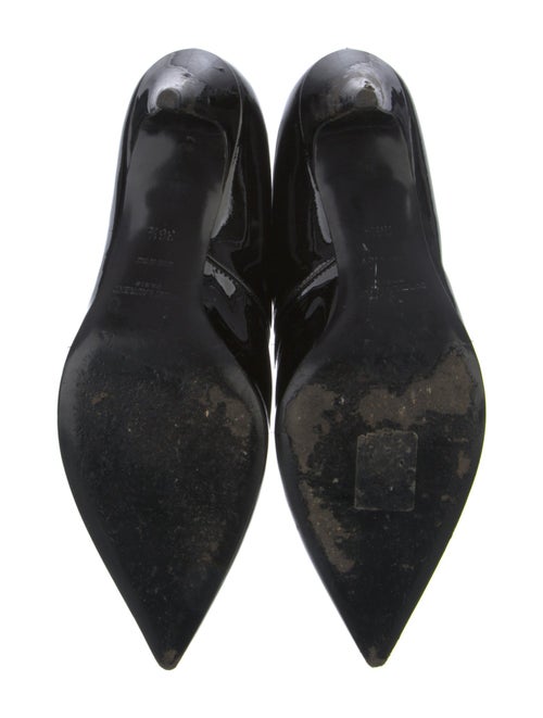 Saint Laurent Patent Leather Lace-Up Boots