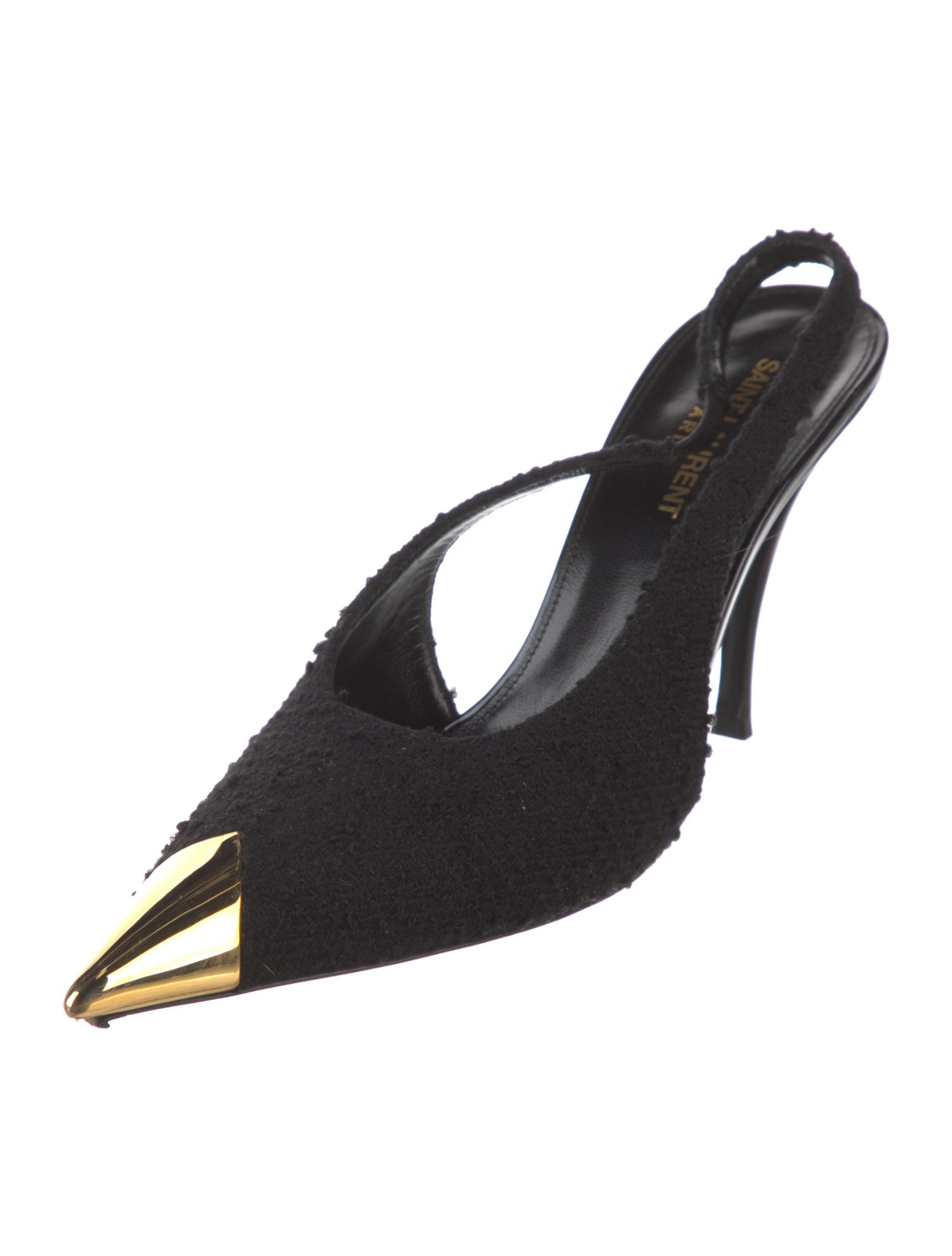 Saint Laurent Tweed Slingback Pumps