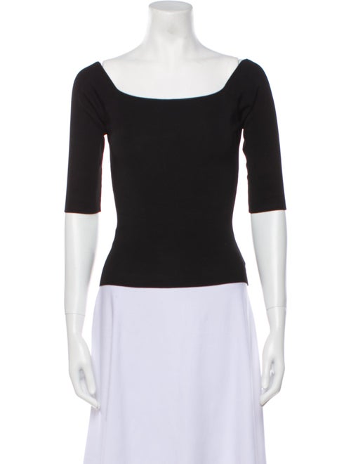 Saint Laurent Wool Square Neckline Crop Top