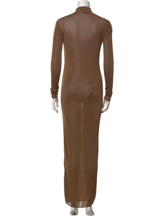 Saint Laurent Turtleneck Long Dress