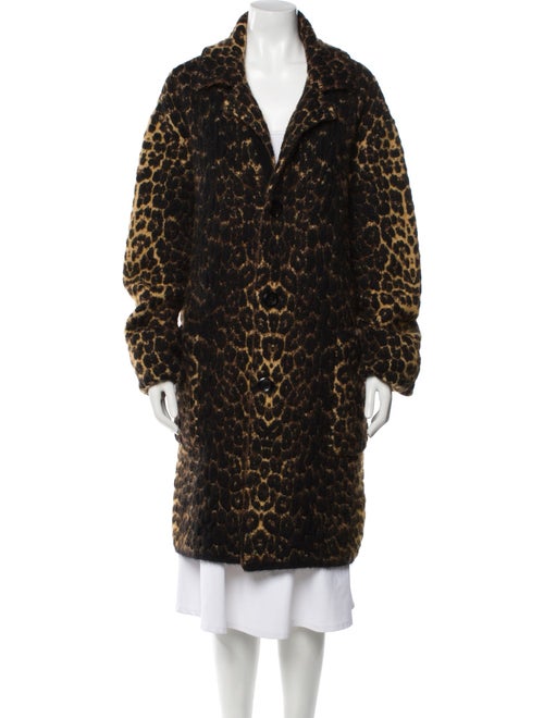 Saint Laurent 2020 Wool Faux Fur Coat