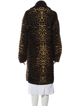 Saint Laurent 2020 Wool Faux Fur Coat