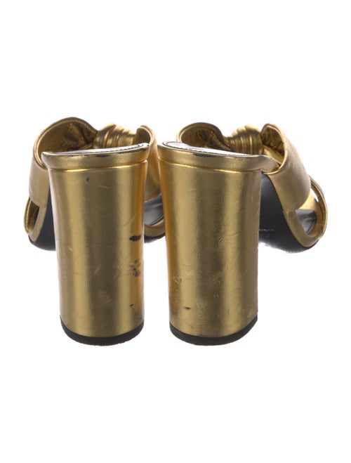 Saint Laurent Leather Printed Slides