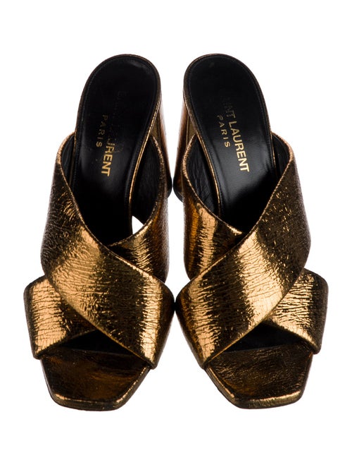 Saint Laurent Leather Slides