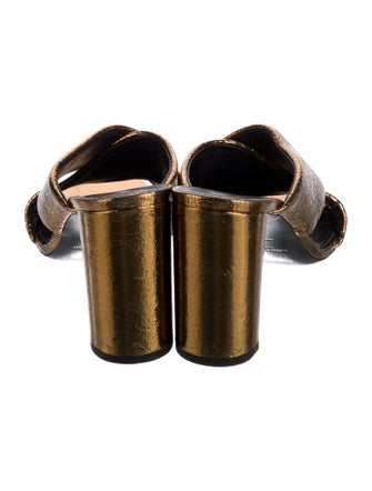 Saint Laurent Leather Slides