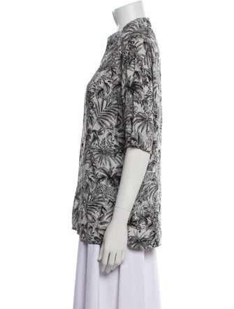 Saint Laurent 2020 Printed Button-Up Top