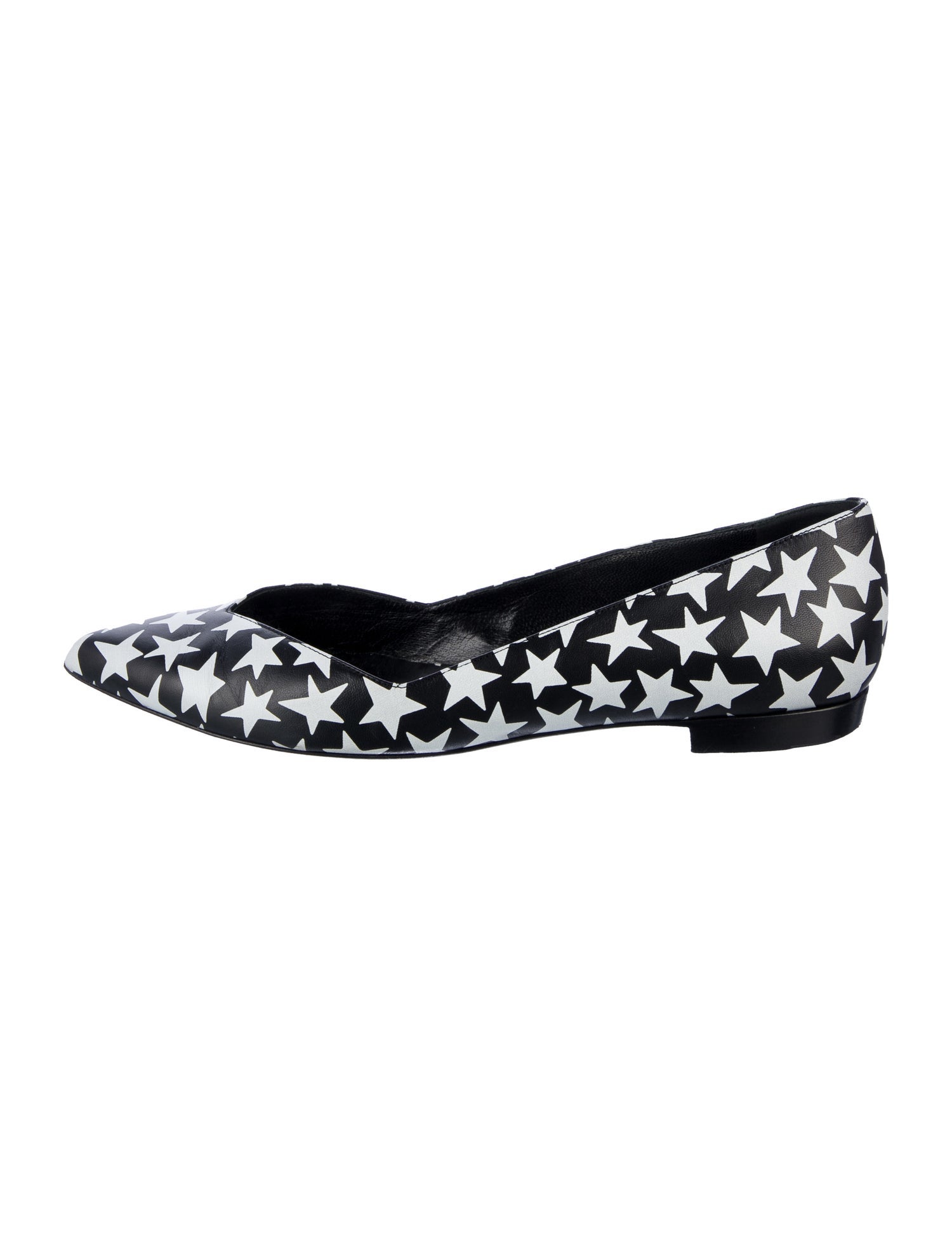 Saint Laurent Leather Printed Ballet Flats