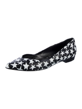 Saint Laurent Leather Printed Ballet Flats