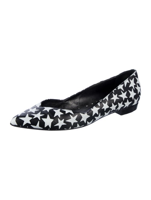 Saint Laurent Leather Printed Ballet Flats