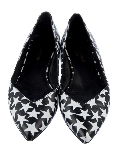 Saint Laurent Leather Printed Ballet Flats