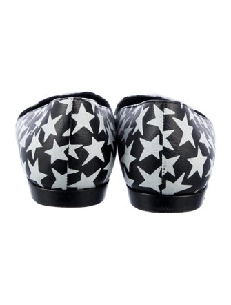 Saint Laurent Leather Printed Ballet Flats