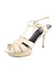 Saint Laurent Patent Leather T-Strap Sandals