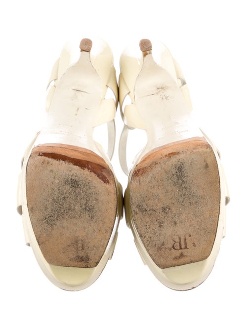 Saint Laurent Patent Leather T-Strap Sandals