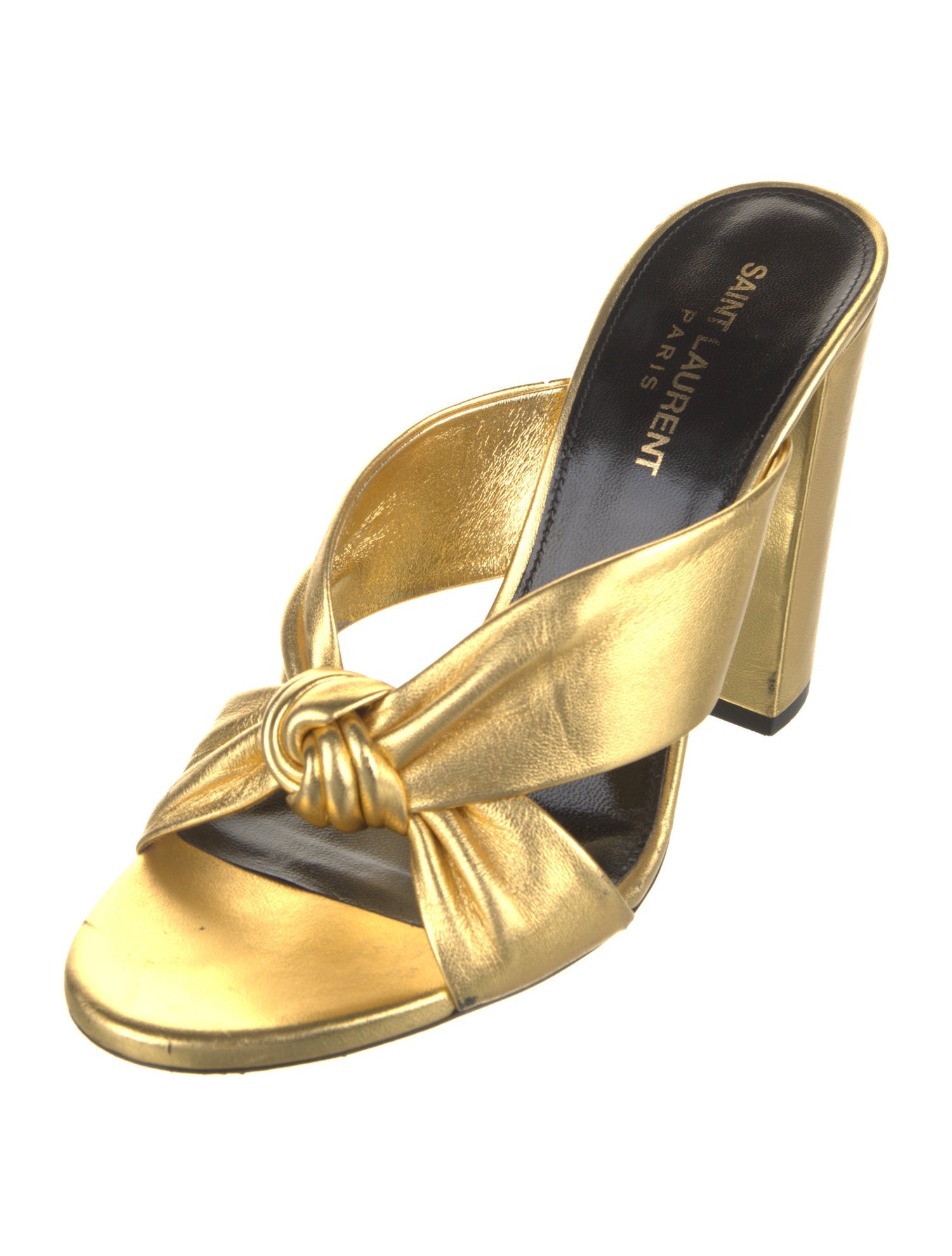 Saint Laurent Leather Slides