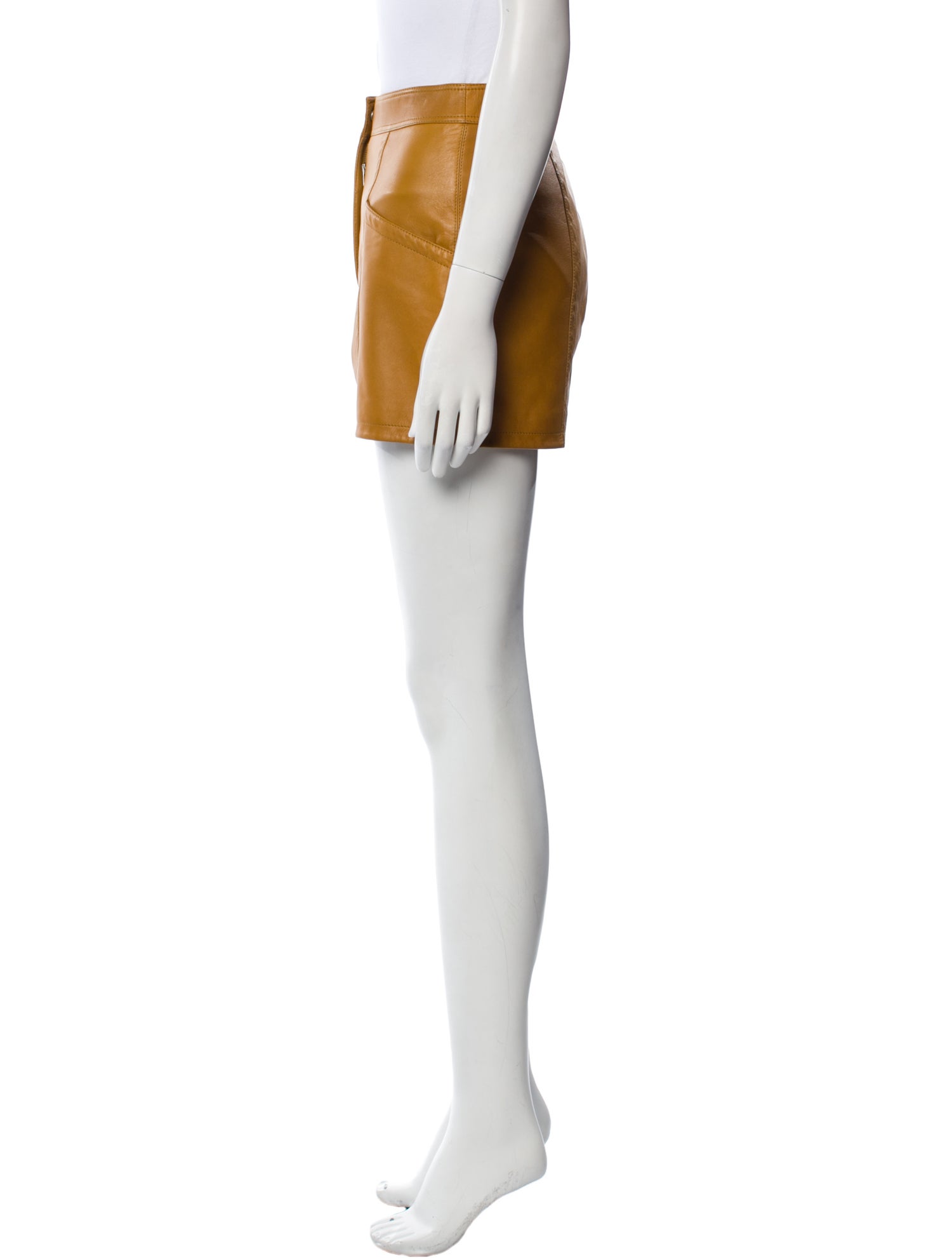 Saint Laurent Lamb Leather Mini Shorts