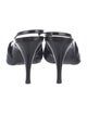 Saint Laurent Horsebit Accent Embossed Leather Slingback Pumps