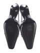 Saint Laurent Horsebit Accent Embossed Leather Slingback Pumps