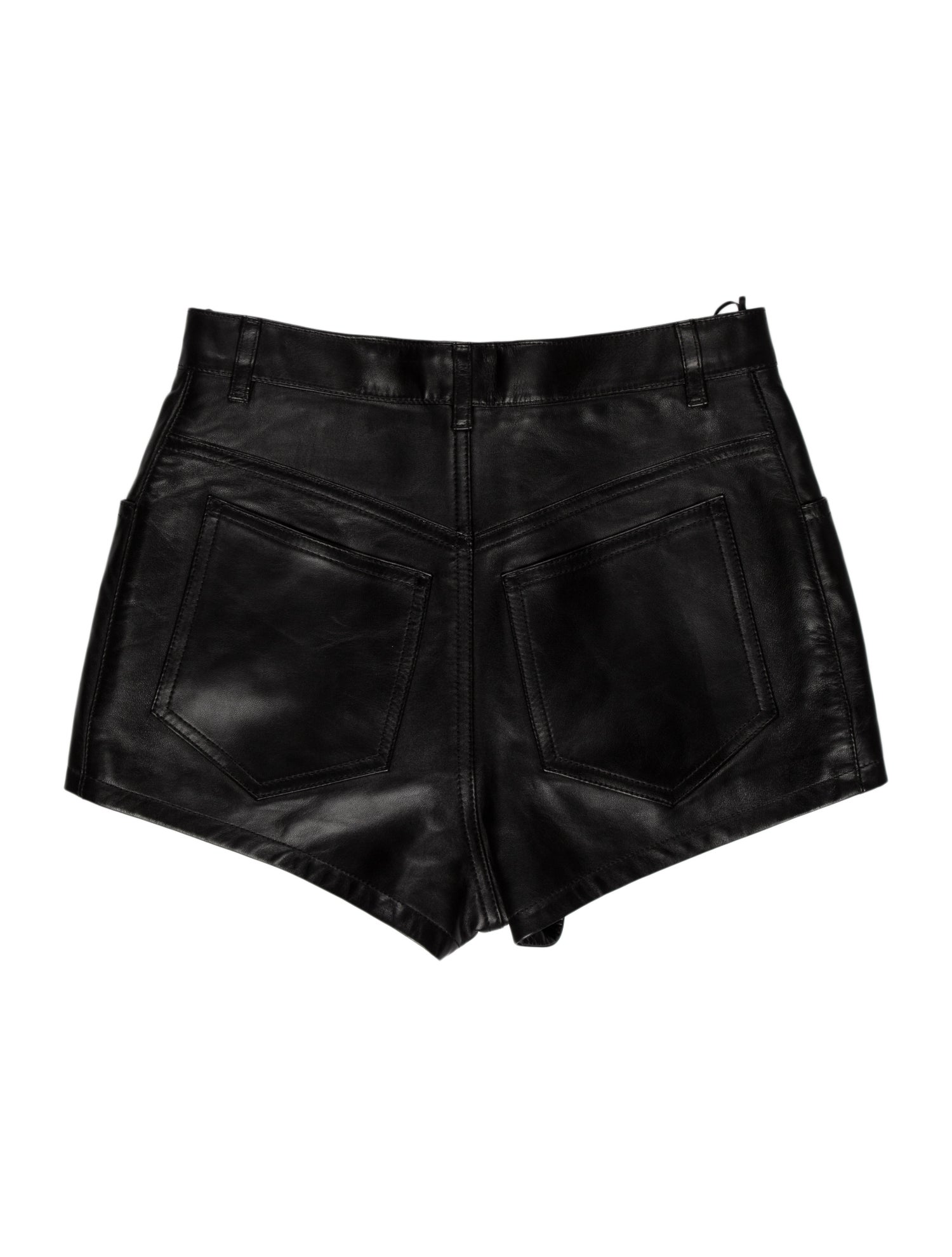 Saint Laurent Leather Mini Shorts w/ Tags