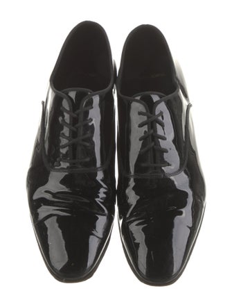 Saint Laurent Patent Leather Grosgrain Trim Oxfords
