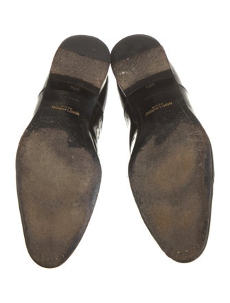 Saint Laurent Patent Leather Grosgrain Trim Oxfords