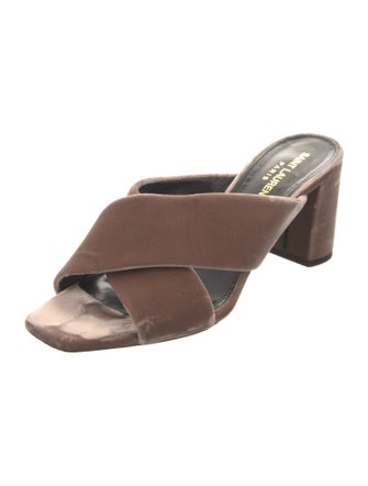 Saint Laurent Velvet Slides