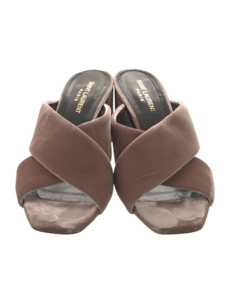 Saint Laurent Velvet Slides