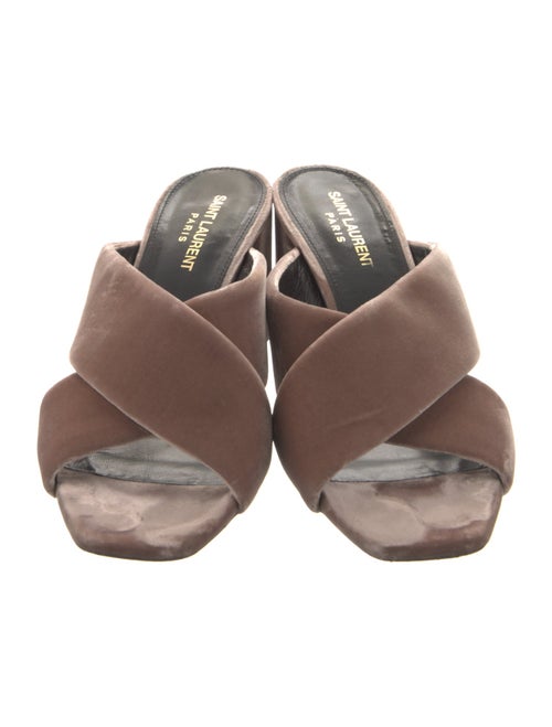 Saint Laurent Velvet Slides