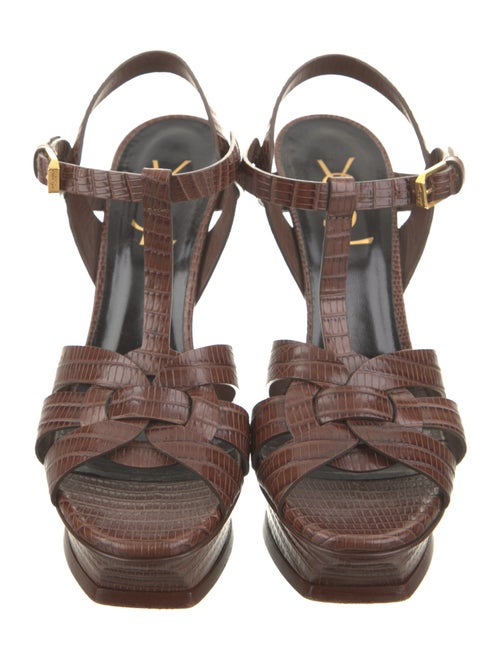 Saint Laurent Leather T-Strap Sandals