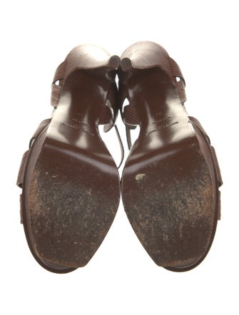 Saint Laurent Leather T-Strap Sandals