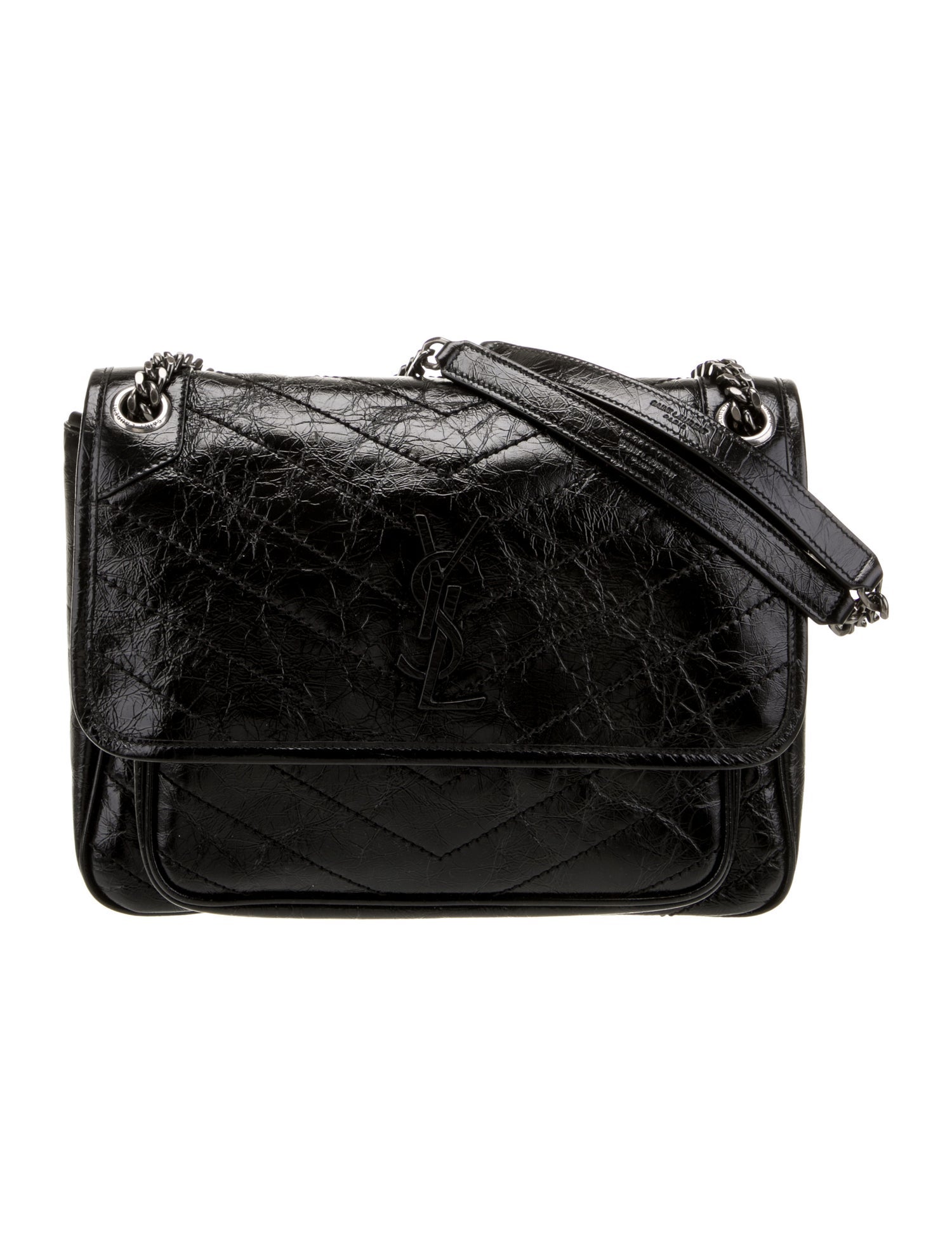 Saint Laurent Leather Niki - Black Shoulder Bags, Handbags