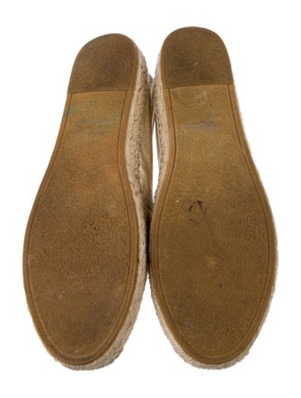 Saint Laurent Signature Logo Leather Espadrilles