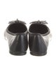 Saint Laurent Leather Bow Accents Ballet Flats