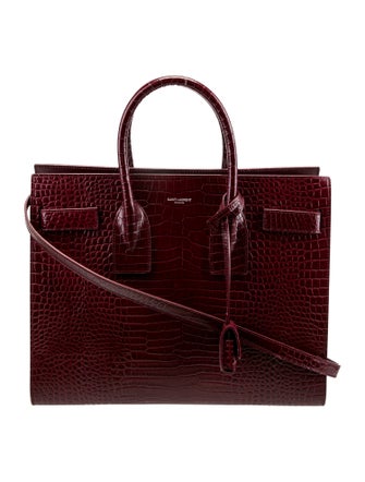 Saint Laurent Embossed Leather Sac De Jour Small