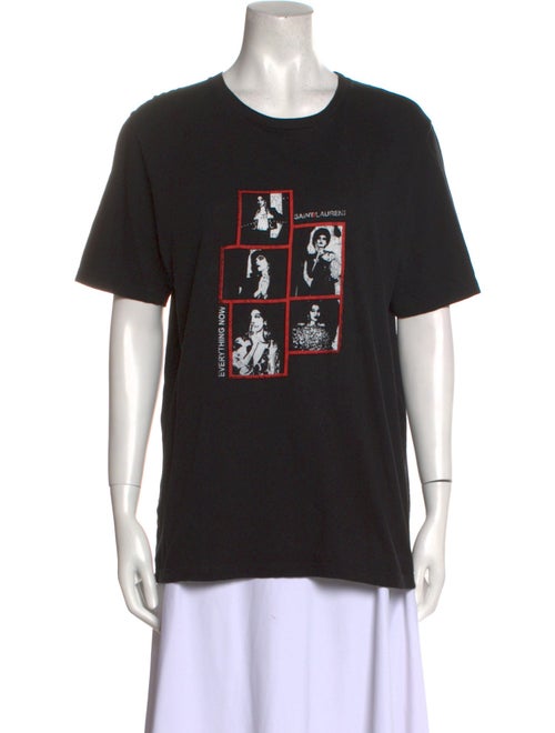 Saint Laurent Graphic Print Crew Neck T-Shirt
