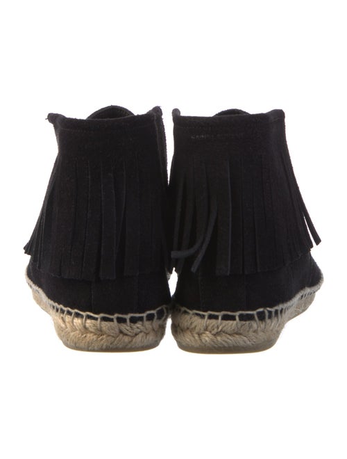Saint Laurent Suede Fringe Trim Accent Espadrilles