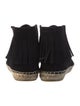 Saint Laurent Suede Fringe Trim Accent Espadrilles